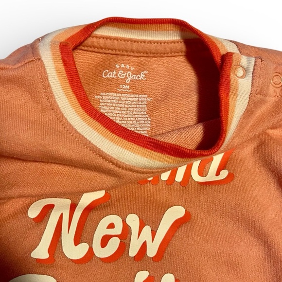 Cat & Jack Orange Kids Matching Set Size 12 Months - Picture 4 of 6